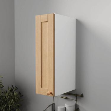 Imagem de Armário Aéreo 1 Porta 20cm Arizona Cabecasa Madeiramadeira Branco/Figueira