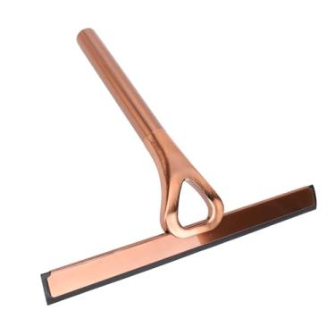 Imagem de ZJchao Janela do Limpador de Vidro Squeegee, Limpador de Janela de Lavadora de Chuveiro de Aço Inoxidável para Portas de Carro Com Telhas de Espelho de Banheiro Com Silicone para Posto de (Bronze)