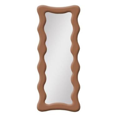 Imagem de Espelho de Chão Londres Bouclê 67cm X 180cm Terra Cota - In House Deco