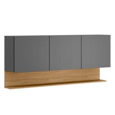 Imagem de Armario Aereo 3 Portas 150 Cm Line Ktp Gris Cp Freijo