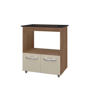 Imagem de Balcão Para Cooktop 4 Bocas 2 Portas Armário De Cozinha Elisa - SSX Multicoisas