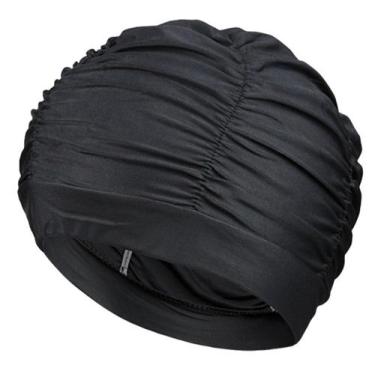 Imagem de Touca de natação e hidroginástica para cabelos volumosos tecido suplex