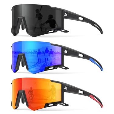 Imagem de CIFOYA Pacote Com 3 Óculos De Sol Polarizados Para Crianças, Beisebol Juvenil, Meninos E Meninas 6 A 14 Anos, Proteção Uv400