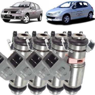 Imagem de Kit 4 Bicos Injetores Renault Peugeot 206 50102102 Iwp099