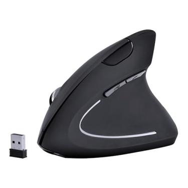 Imagem de MOUSE SEM FIO RECARREGÁVEL ATÉ 15 DIAS DE BATERIA 2.4 GHZ VERTICAL ERGONÔMICO ORTOPÉDICO POWER FIT 1600 DPI SILENCIOSO PRETO USB - VINI AG