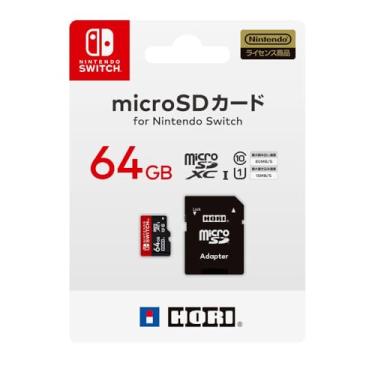 Imagem de HORI Cartão Micro SD Nintendo Switch de 64 GB, Classe 10, UHS-I, leitura de 80 MB/s, gravação de 90 MB/s, preto
