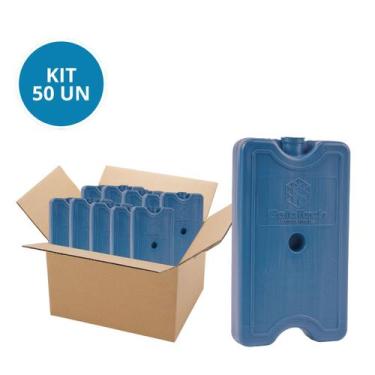 Imagem de Kit 50 Gelo Placa Gel Artificial Reutilizável Rígido 400ml - Gelotech