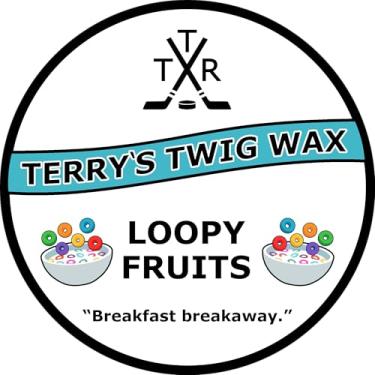 Imagem de Cera de galho Terry's – Frutas Loopy *Mystery Color* (cera de taco de hóquei com aderência extra) para lâminas de hóquei, maior controle de disco, truques de vara Michigan, resistente à água
