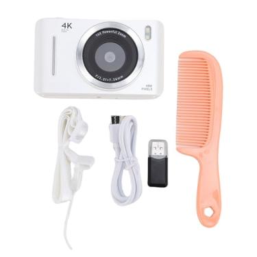 Imagem de Jectse Câmera HD de 48MP, Zoom Digital 16x, Vídeo de 4K, Tela de 2,8 Polegadas, de Estabilização, Ajuste de Sensibilidade ISO, Fotografia do Timer, Foco Automático, Câmera de Viagem (WHITE)