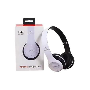 Imagem de FONE de Ouvido Bluetooth P47, Cancelamento de Ruído, IPX-6 à Prova D'água, Bateria 500mAh, LED, Preto