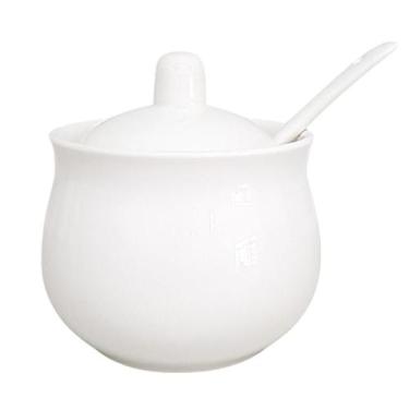 Imagem de Açucareiro Saleiro de Porcelana Premium com Colher de Porcelana  - Swe