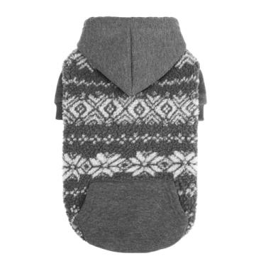 Imagem de PUPTECK Moletom com capuz para cachorro, quente, para cães, roupas de inverno, casacos de clima frio para cães pequenos, médios e grandes, neve, P/M