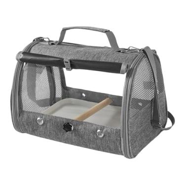 Imagem de Ｂｅｓｇａ Gaiola de transporte para pássaros com suporte, poleiro e bandeja, gaiola portátil para transporte de pássaros, periquitos, conures e canários