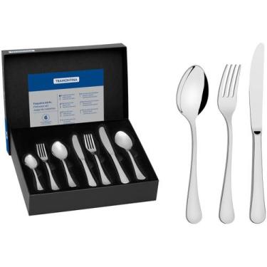 Imagem de Faqueiro Tramontina Inox 42 Peças para Sobremesa Zurique, Inox, 42 peç