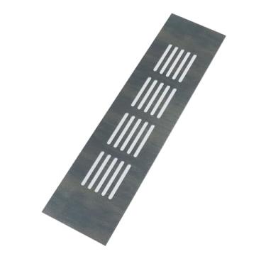 Imagem de Pastlla Capa de ventilação de porta de 20 x 5 cm, registro de piso, capa de ventilação de grade de alumínio, aberturas de porta com venezianas para armário interno, guarda-roupas, gavetas, armários de