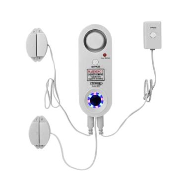 Imagem de TECHKO alarme estroboscópico de piscina seguro para crianças, animais de estimação, etl listado em conformidade com ul 2017, resistente às intempéries internas/externas, luzes estroboscópica