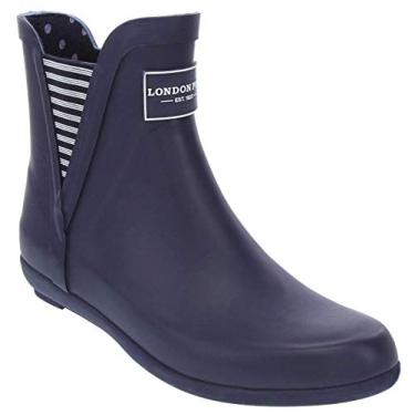 Imagem de LONDON FOG Bota de chuva feminina Piccadilly, Azul marino, 38