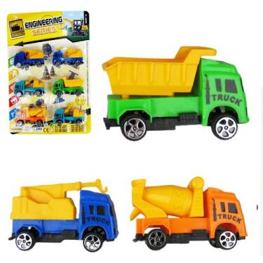 Imagem de Caminhão Construção a Fricção Construtor em Ação 6 Peças - Ark Toys