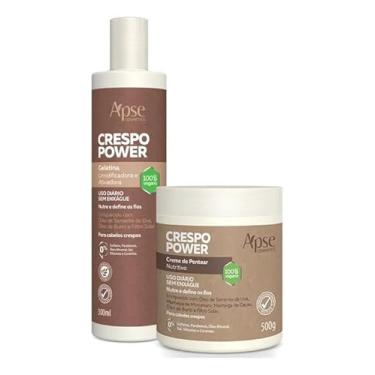 Imagem de Apse Crespo Power Gelatina 300 ml + Creme de Pentear 500 gr