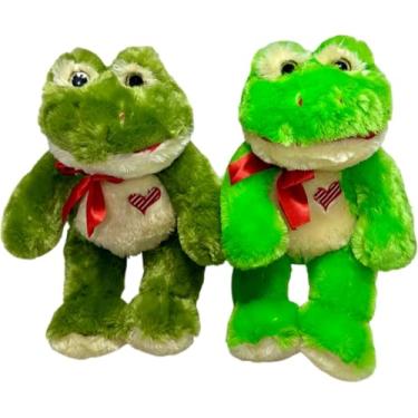 Imagem de Sapo De Pelúcia Grande Fofo Com Laço - 44cm