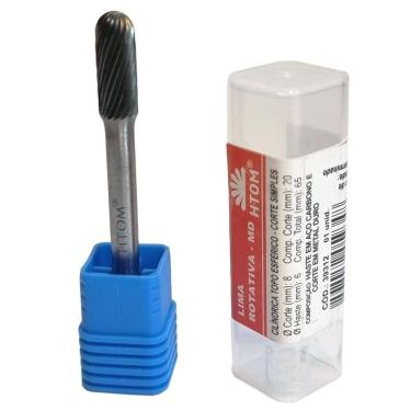 Imagem de Lima Rotativa Cilíndrica 8 X 20Mm Topo Esférico Metal Duro