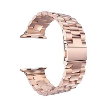 Imagem de Pulseira De Metal Em Aço Inoxidável Para Apple Watch 46mm 42mm 44mm 40