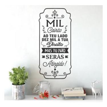 Imagem de Adesivo De Parede Decorativo Frase Salmo 91:7 - Mil Cairão - DEKAL DEC