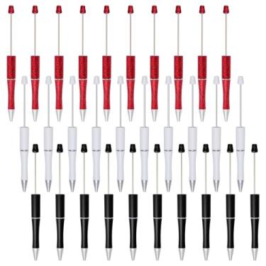 Imagem de jiebor 30 canetas de contas de Halloween, esferográficas, de plástico, faça você mesmo, lindas canetas fixes, tinta preta para estudantes, professores, mulheres, homens, escritório, material escolar