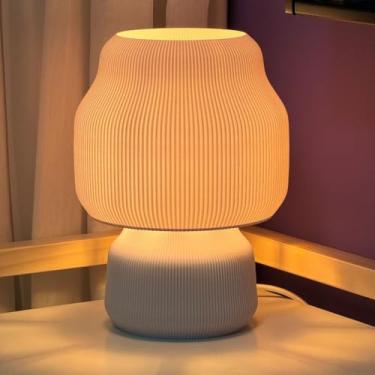 Imagem de Abajur de Mesa e Cabeceira – Luminária Moderna Bivolt 110V/220V com Cabo Trançado – Para Quarto, Sala e Escritório(COM Lâmpada,Fio Tecido Trançado 1,95m)