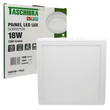 Imagem de Painel Plafon Quadrado Sobrepor 18w Luz Neutra 4000K - TASCHIBRA