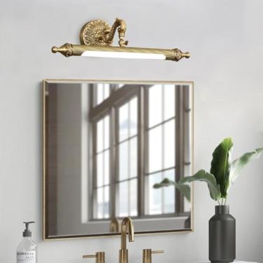 Imagem de Aiwen Luminária De Led Para Penteadeira 7W 16,14 Polegadas Luzes Para Penteadeira De Banheiro Com Abajur De Pc Arte Retrô Luzes De Parede Para Vestir Iluminação De Banheiro 3 Temperaturas De Cor