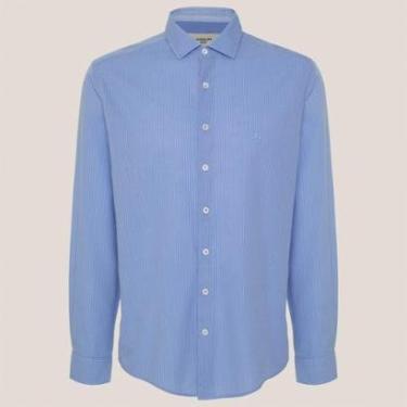 Imagem de Camisa Slim Dudalina Listrada Slub Masculino-Masculino