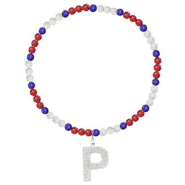 Imagem de Colar de coleção de gelo de beisebol com letras brilhantes, acessórios de beisebol com strass cintilante, para homens, meninos, coleção de diamantes brilhantes e gelo, presentes para amantes de times