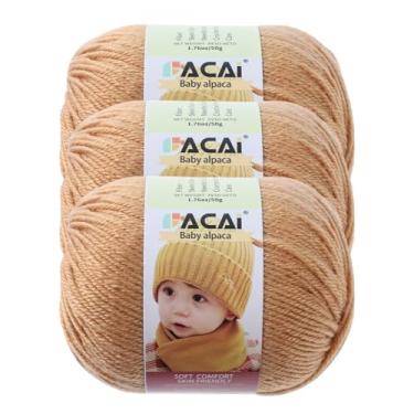 Imagem de Fio macio para bebê, 30% alpaca 70% poliéster, hipoalergênico, lavável, lavável na máquina, lã de bebê, ideal para tricô, crochê, cobertores de bebê, roupas e acessórios para recém-nascidos, 50 g por