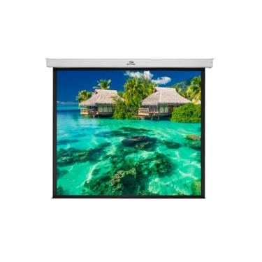 Imagem de Tela de Projeção Retrátil Formato 4:3 Vídeo, Branco, 84", Sumay
