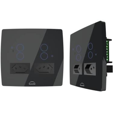 Imagem de Interruptor WiFi Inteligente 4x4 4 Botões 2 Tomadas 20A Pr