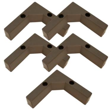 Imagem de Cantoneira Tabaco Em L 90° Graus Para Sofá Poltrona Cabeceiras e Móveis Planejados Plástico Resistente (5 Cantoneiras)