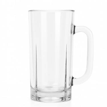 Imagem de Canecas de Vidro Grande Transparente Grande 480ml - Ideal para Chopp, Cerveja, Sucos e Bebidas Geladas (1)