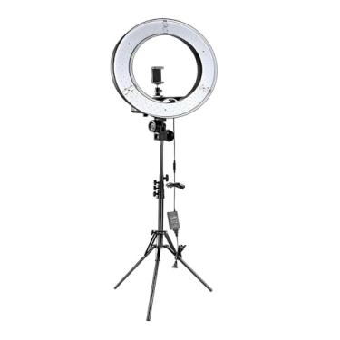 Imagem de Ring Light Kit LED Para Smartphone, Tripé Ajustável, Suporte Para Celular, Dimmer De Brilho, Luz Para Maquiagem, Selfie, Live, TikTok E YouTube, Plugue Europeu (EU), Modelo 10101002