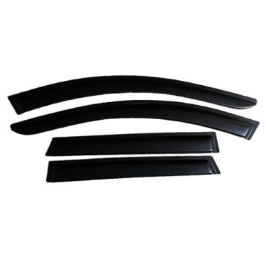 Imagem de GRJQRKHZ Defletor de janela lateral do carro para A&UDI A6 C5 4b Avant 2000-2006 Weathershied viseira de porta vento sol proteção chuva janela lateral defletores de vento