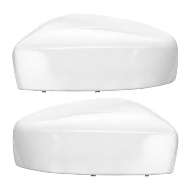 Imagem de 1 par de capas de espelho lateral de substituição para Infiniti 2008-2013 G37; 2011-2012 G25; 2015 Q40; 2014 2015 Q60 (branco pérola)