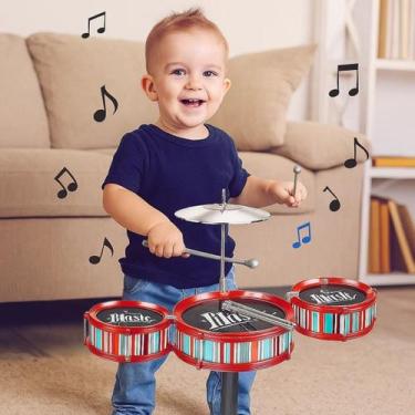 Imagem de Brinquedo Bateria Mini Musical Criança Menino Instrumento - WELLMIX
