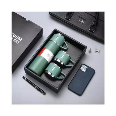 Imagem de Copo térmico térmico de aço inoxidável 500mL com tampa para 2 copos