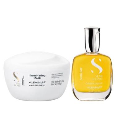 Imagem de Kit Alfaparf Semi Di Lino Diamond - Máscara 200ml + Cristalli 50ml