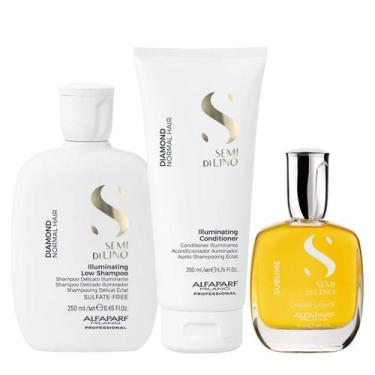 Imagem de Kit Alfaparf Semi Di Lino Diamond - Shampoo 250ml + Condicionador 200m