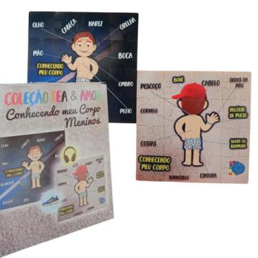 Imagem de Jogo Educativo Montando O Corpo Humano Quebra-Cabeça Meninos - Reidope