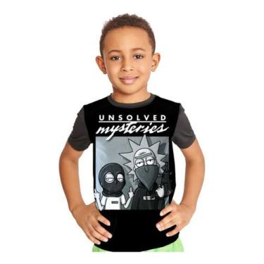 Imagem de Camiseta Infantil Rick And Morty Unsolved Mysteries Ref:707 - smoke, P