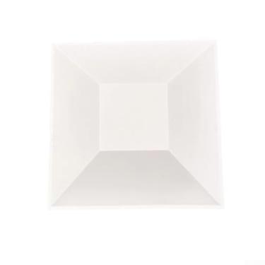 Imagem de Tampa de poste 4x4 para poste de cerca de madeira, plástico PP, impermeável, resistente a rachaduras, serve para 9 x 9 cm, fácil instalação com parafusos, branca, para proteção de deck e cerca