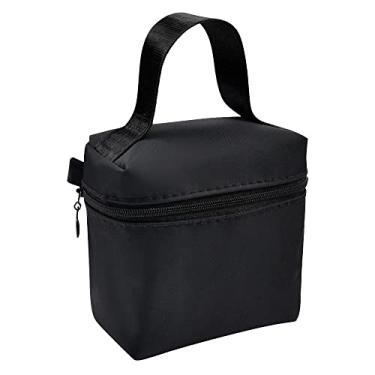 Imagem de Bolsa cosmética de nylon para batom, fone de ouvido, bolsa, cabo de dados, estojo de armazenamento (preto), Preto, Tendência