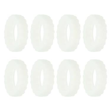 Imagem de Capa para rodas de bagagem, pacote com 8 capas de viagem de silicone para a maioria dos conjuntos de bagagem com 8 rodas giratórias, branca, tbd, Tbd